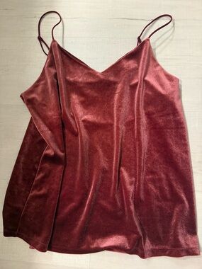 a new day Velvet Spaghetti-Strap Cami in Wine